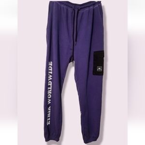 Ethik Prey Purple Joggers Unisex Sweatpants Size Large NWT